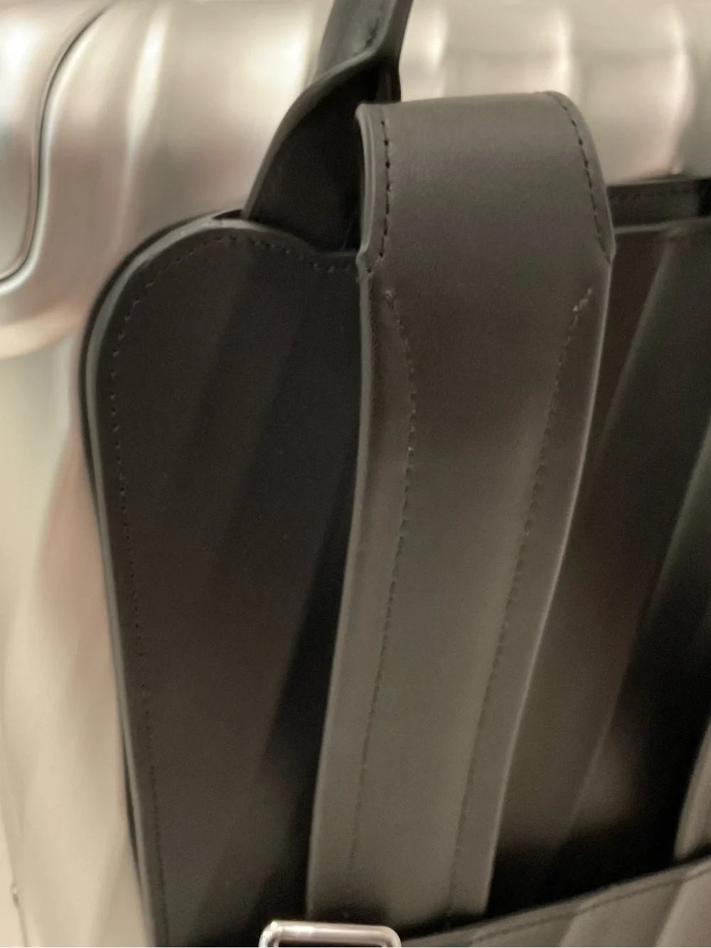 NEW Tumi 19 Degree ALUMINUM & Leather 17.0” Backpack - SILVER